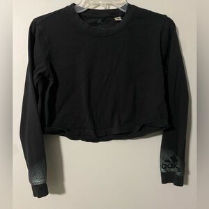 Womens Adidas Cropped Long Sleeve Tee